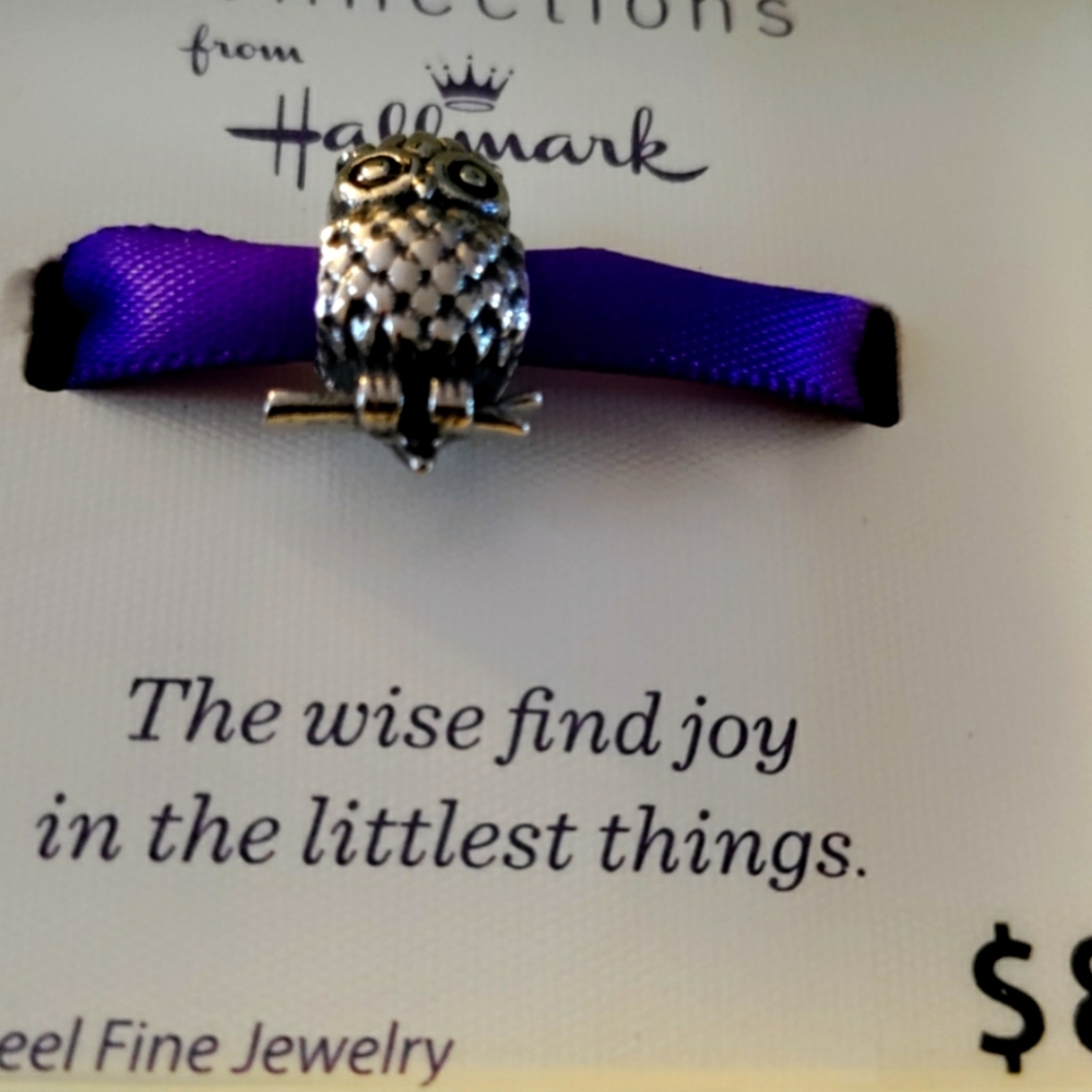 Owl Charm in Stainless Steel
